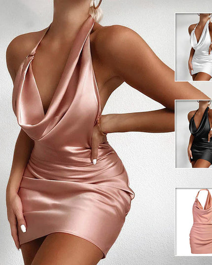Sleeveless Backless Mini Dress