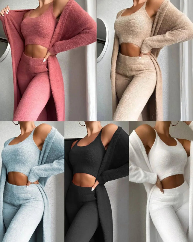 3-Piece Fuzzy Fleece Loungewear Set